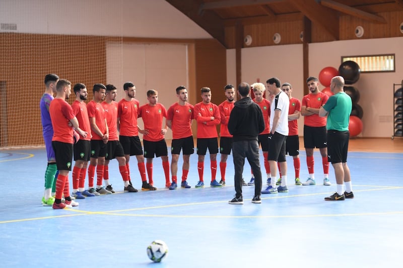 المنتخب المغربي لكرة القدم داخل القاعة لأقل من 23 سنة في مواجهة ودية مع المنتخب الفرنسي