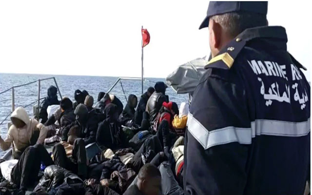 البحرية الملكية تقدم المساعدة لـ 118 مرشحا للهجرة غير النظامية ينحدرون من إفريقيا جنوب الصحراء وآسيا